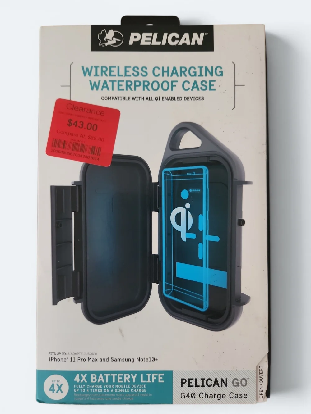 Pelican 10,000mAh Portable Wireless Charger Power Bank - Black
